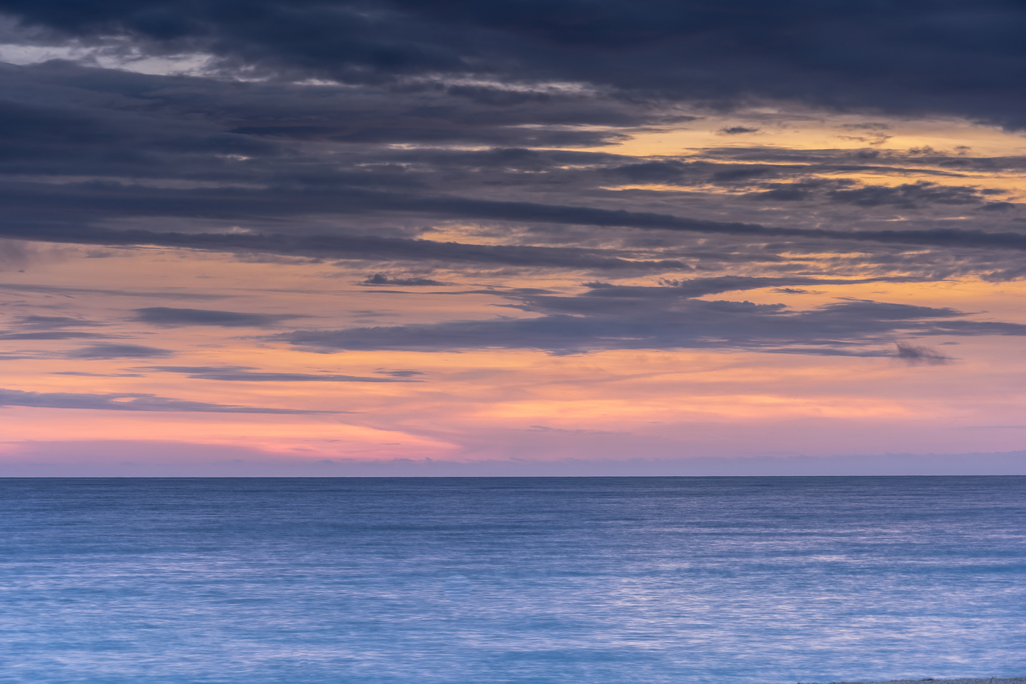 Coucher de soleil au Liamone à Tiuccia en Corse